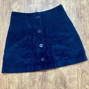 Rouje Mini Navy Corduroy Skirt size EU 36
